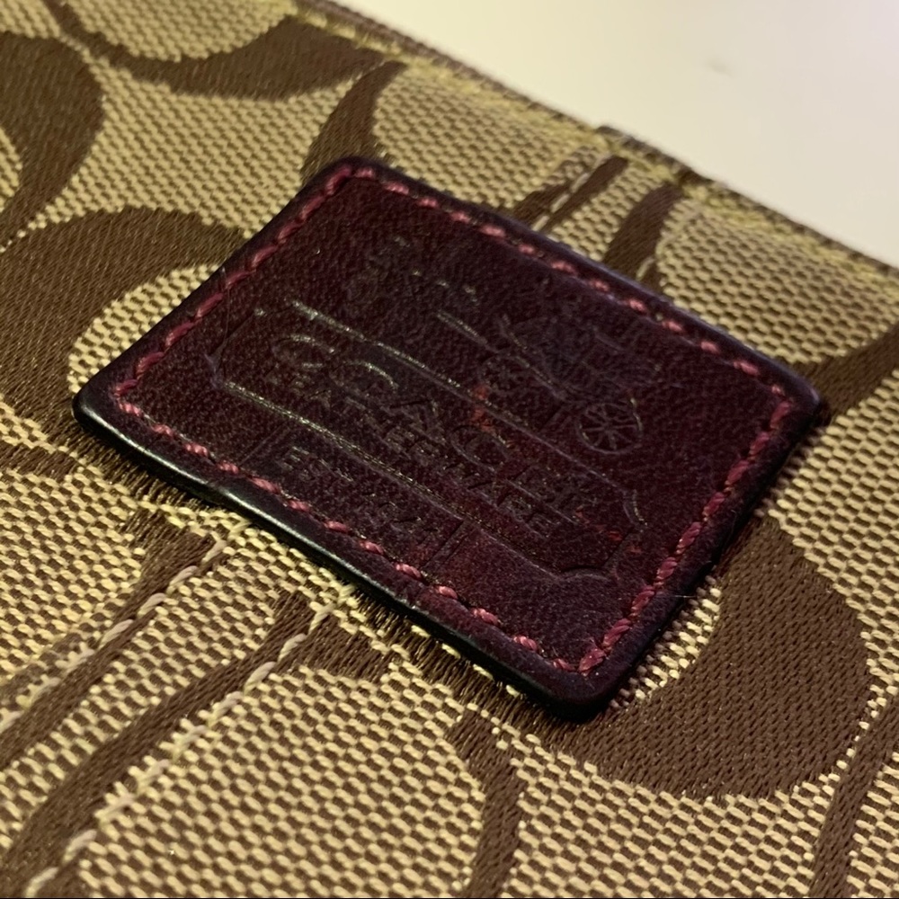COACH 2000s Classic C Canvas Print Wristlet